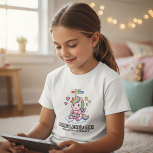 Camiseta Fairy Unicornio Magia Nivel Máximo Arte Pixel