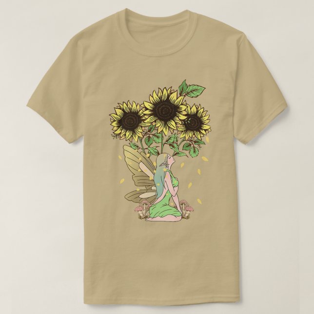 Camiseta Fairycore Aesthetic Fairy Core Grunge Sunflower (Diseño del anverso)