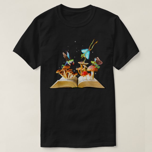 Camiseta Fairycore Aesthetic Goblincore Fairy Frogs Butterf (Diseño del anverso)