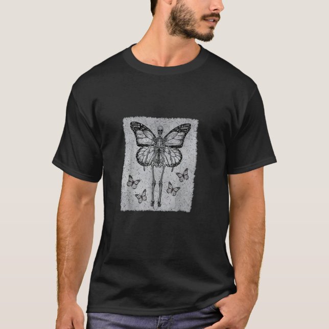 Camiseta Fairycore Aesthetic Gothic Butterfly Skeleton Fair (Anverso)