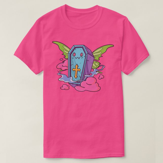 Camiseta Fairycore Aesthetic Kawaii Fairy Coffin Bat Pastel (Diseño del anverso)