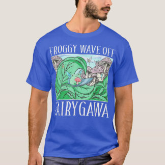 Camiseta Fairycore Aesthetic Kawaii Frog Fairy Kanagawa Wav