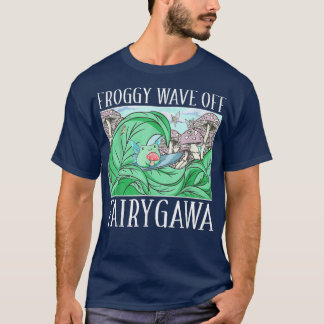 Camiseta Fairycore Aesthetic Kawaii Frog Fairy Kanagawa Wav