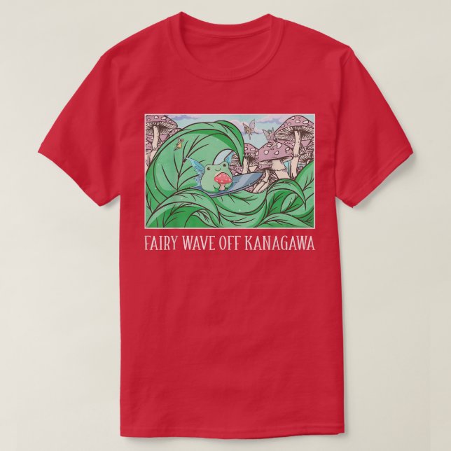 Camiseta Fairycore Aesthetic Kawaii Frog Fairy Wave Off Kan (Diseño del anverso)