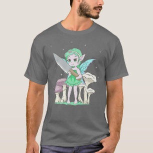 Camiseta Fairycore Aesthetic Kawaii Hada Con Un Cuchillo C