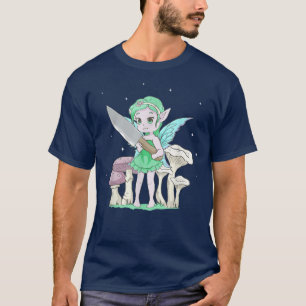 Camiseta Fairycore Aesthetic Kawaii Hada Con Un Cuchillo C