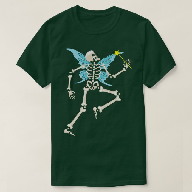 Camiseta Fairycore Aesthetic Skeleton Fairy Grunge Goth  (Diseño del anverso)