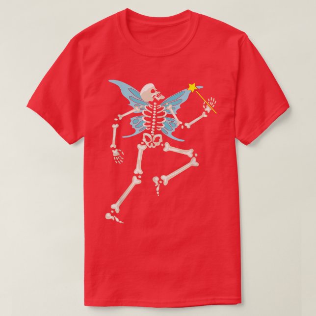 Camiseta Fairycore Aesthetic Skeleton Fairy Grunge Goth  (Diseño del anverso)
