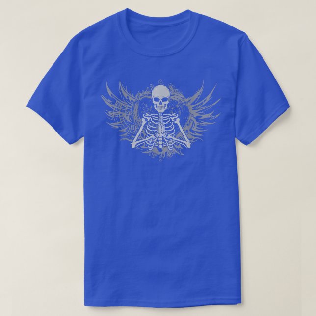 Camiseta Fairycore Alas Estéticas de Fe Gótica Esqueleto Fa (Diseño del anverso)