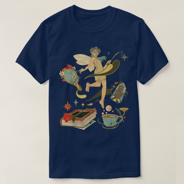 Camiseta Fairycore Crystal Fairy Grunge Magic WitchThings (Diseño del anverso)