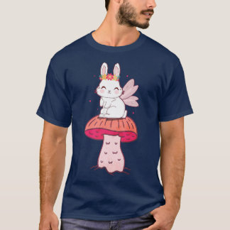 Camiseta Fairycore Estética Cottagecore Hairy Bunny Mushro