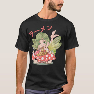 Camiseta Fairycore Estética Hada Comer Ramen Japonés No