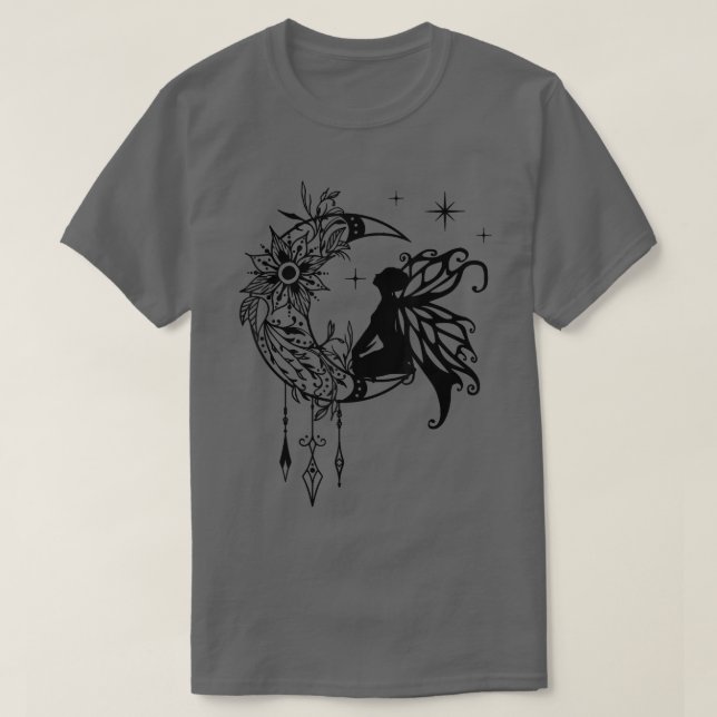 Camiseta Fairycore estético Grunge Gótico Moon Fai (Diseño del anverso)