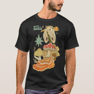 Camiseta Fairycore Gothic Fairy Grunge Moth Mushroom Garden
