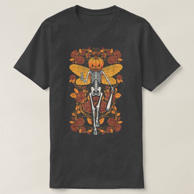 Camiseta Fairycore Skeleton Butterfly Fairy Gothic Hallowee (Diseño del anverso)