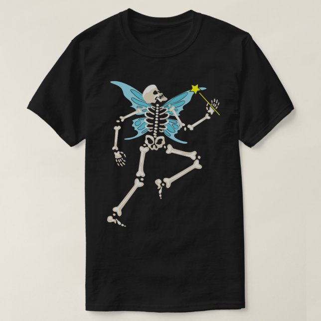 Camiseta Fairycore Skeleton Estético Gótico Grunge Min (Diseño del anverso)