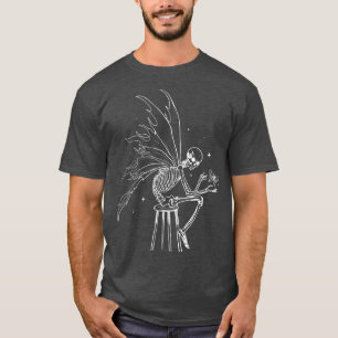 Camiseta Fairycore Skeleton estético Grunge de núcleo de ha