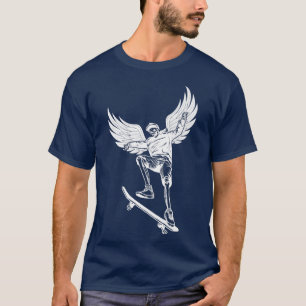Camiseta Fairycore Skeleton Skateboarding Grunge Fairy Aest