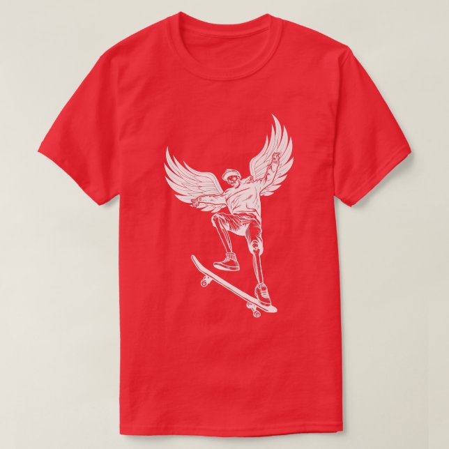 Camiseta Fairycore Skeleton Skateboarding Grunge Fairy Aest (Diseño del anverso)