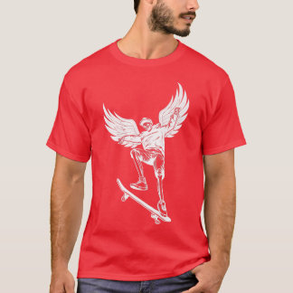 Camiseta Fairycore Skeleton Skateboarding Grunge Fairy Aest