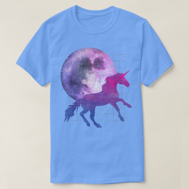Camiseta Fairytale Full Moon Magical Animal Fantasy Vaporwa (Diseño del anverso)