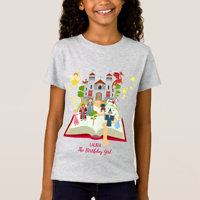 Camiseta Fairytale Stories Chica fiesta de cumpleaños (Anverso)
