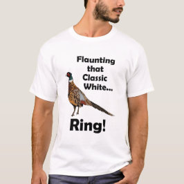 Camiseta Faisán de collar ostentando cumpleaños con anillo 