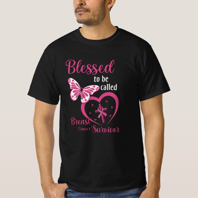 Camiseta Faith bendecida por ser llamada sobreviviente de c (Anverso)