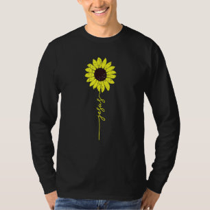 Camiseta Faith Christian Jesus Sunflower Gráfica mujer niño