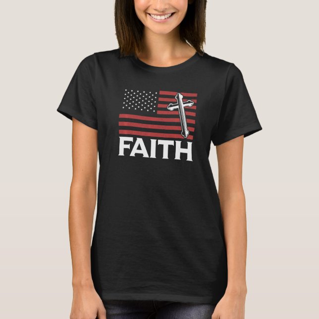 Camiseta Faith Christian Prayer Warrior Biblia Cita a Crist (Anverso)