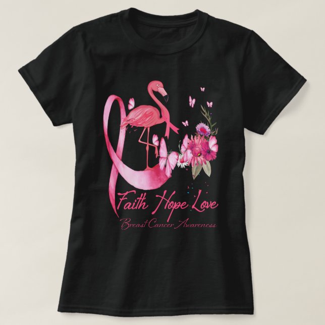 Camiseta Faith Conciencia sobre el cáncer de mama con la ci (Diseño del anverso)