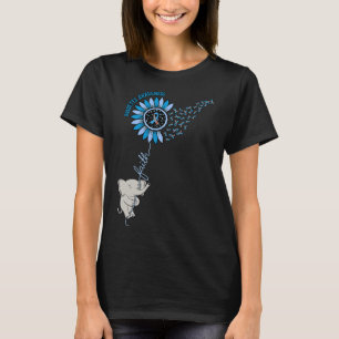Camiseta Faith Diabetes Awareness Blue Ribbon Mes Diabeti