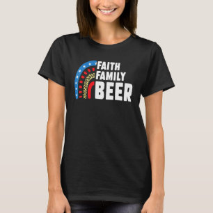 Camiseta Faith Family Beer 4 De Julio