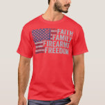 Camiseta Faith Family Firearms FreedomPro God Guns 4th of J<br><div class="desc">Faith Family Firearms FreedomPro God Guns 4th of July Gun  .</div>