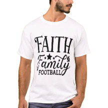 Faith Family Football Inspirational Quote