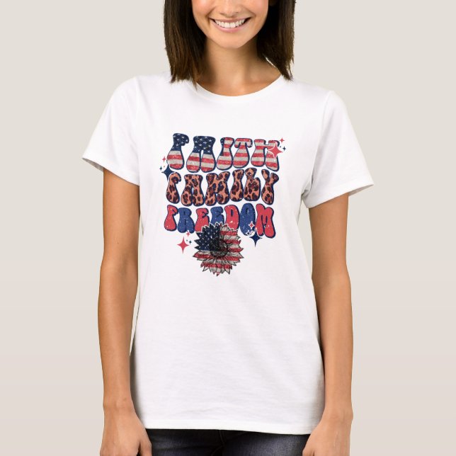 Camiseta Faith Family Freedom (Anverso)