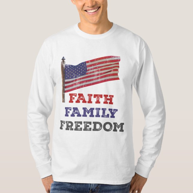 Camiseta Faith Family Freedom (Anverso)