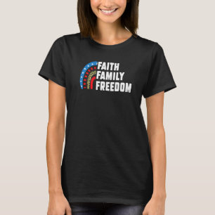 Camiseta Faith Family Freedom 4 De Julio