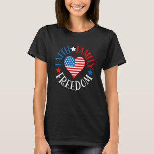Camiseta Faith Family Freedom 4 De Julio La Bandera Estadou