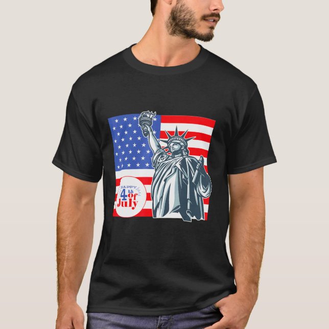 Camiseta Faith Family Freedom 4 de julio Patrioti norteamer (Anverso)