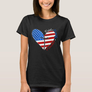 Camiseta Faith Family Freedom American Flag Heart 4th Of Ju