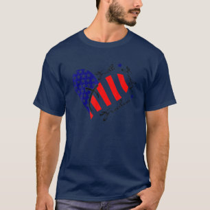 Camiseta Faith Family Freedom American Flag Heart 4Th Of Ju