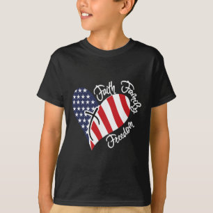 Camiseta Faith Family Freedom Heart Christian Patriotic 4.