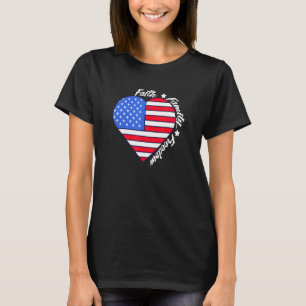 Camiseta Faith Family Freedom Independence Day 4 De Julio
