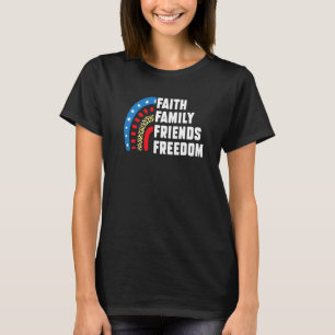 Camiseta Faith Family Friends Libertad 4 De Julio
