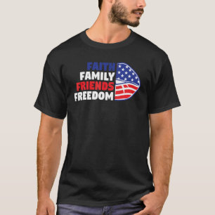 Camiseta Faith Family Friends Libertad 4 De Julio