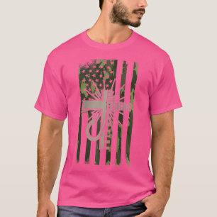 Camiseta Faith Fishing Hunting Christian Cross Hunter Ameri