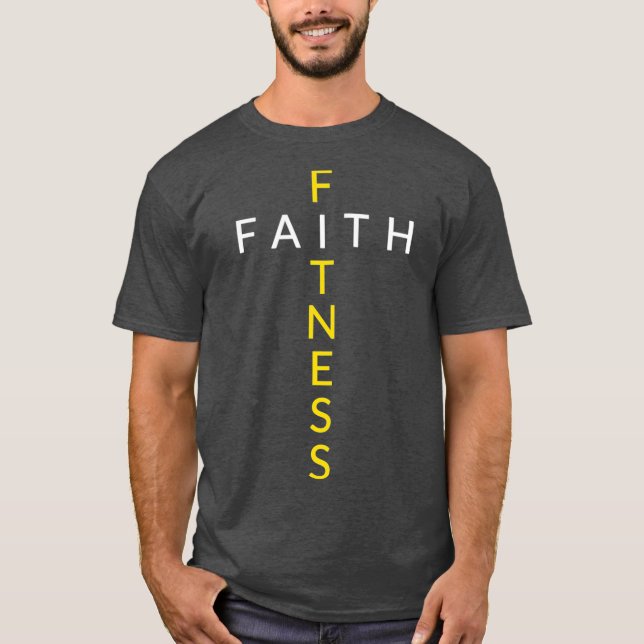 Camiseta Faith Fitness Cross Christian Workout Gimnasio mod (Anverso)