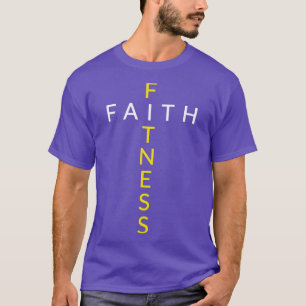 Camiseta Faith Fitness Cross Christian Workout Gimnasio mod
