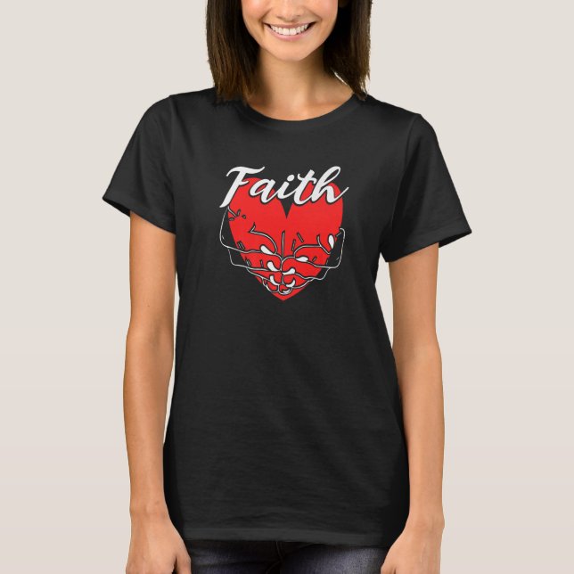 Camiseta Faith Heart Bible Christian (Anverso)